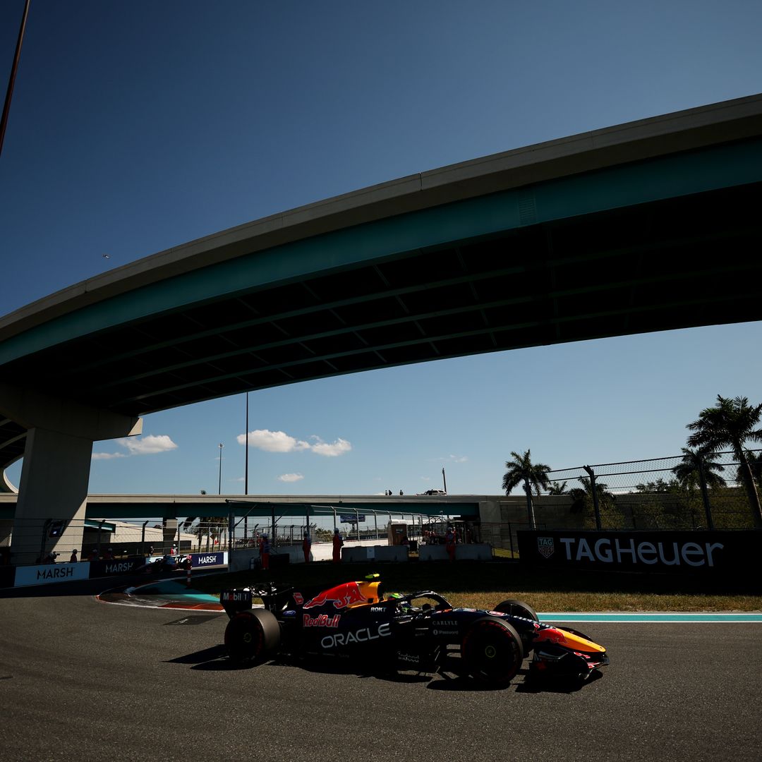 Monoplaza de Oracle Red Bull Racing durante la etapa de clasificación del GP de Miami.